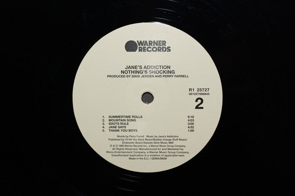 Jane's Addiction : Nothing's Shocking (LP, Album, RE, 180)