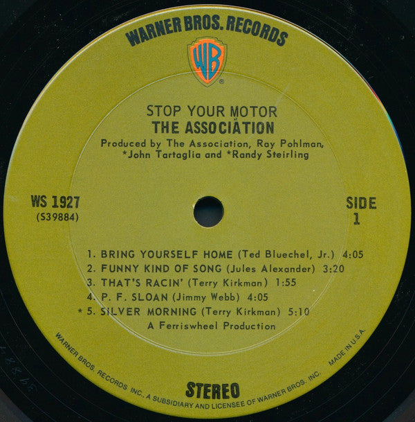 The Association (2) : Stop Your Motor (LP, Album, Ter)
