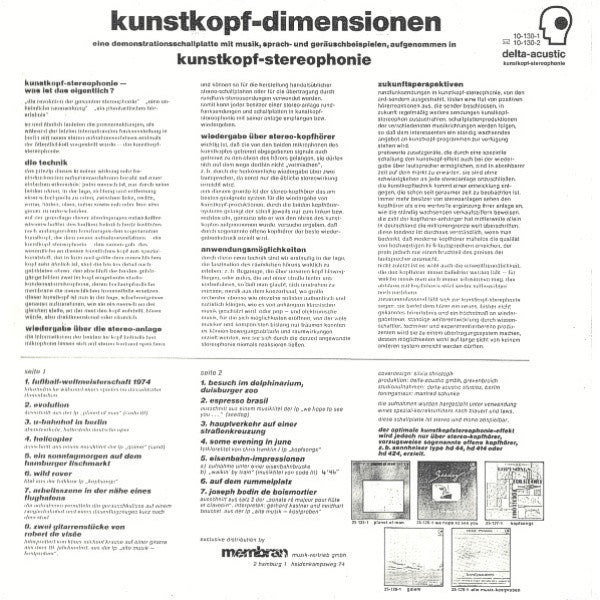 Various : Kunstkopf Dimensionen (LP, Comp)