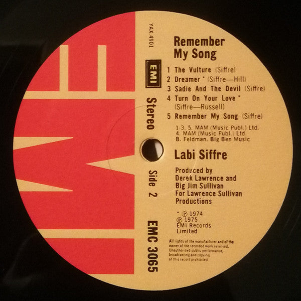 Labi Siffre : Remember My Song (LP, Album, RE)