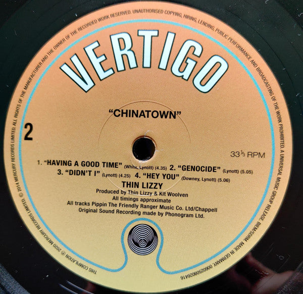 Thin Lizzy : Chinatown (LP, Album, RE, 180)