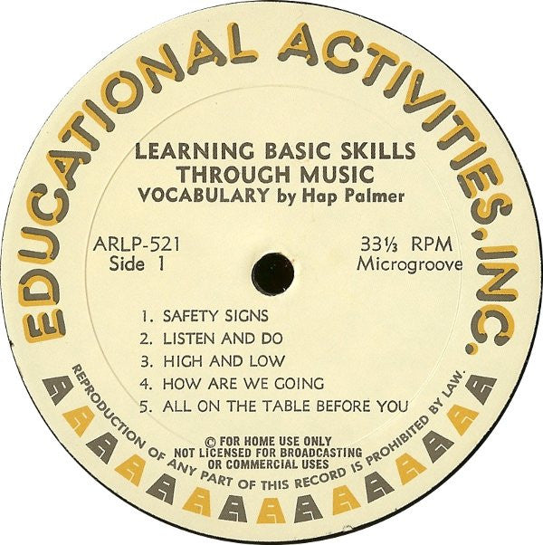 Buy hap palmer learning basic skills through music vocabulary