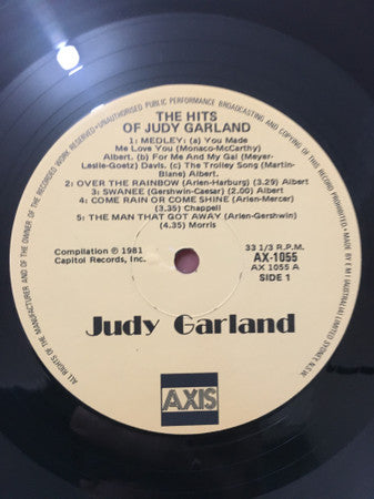 Judy Garland : The Hits Of Judy Garland (LP, Comp)