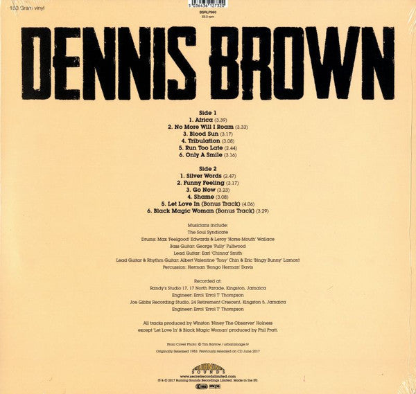 Dennis Brown : Dennis (LP, Comp, RE, 180)