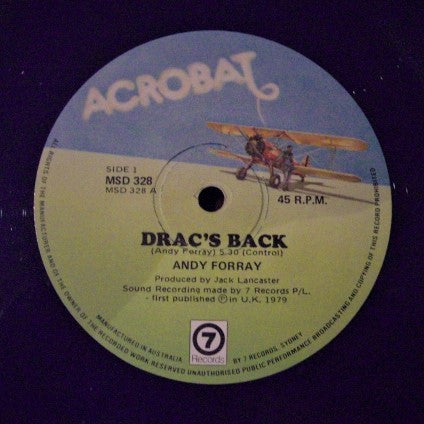 Andy Forray : Drac's Back (12", Single, Ltd, Blu)