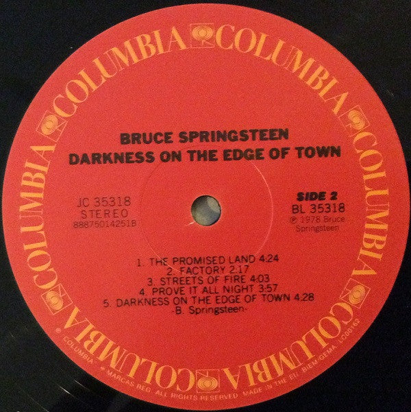 Bruce Springsteen : Darkness On The Edge Of Town (LP, Album, RE)