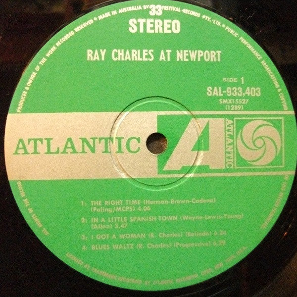 Ray Charles : Ray Charles At Newport (LP, Album, RE)