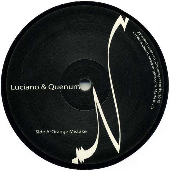 Luciano & Quenum : Orange Mistake / Funky Dandy (12", Pic)