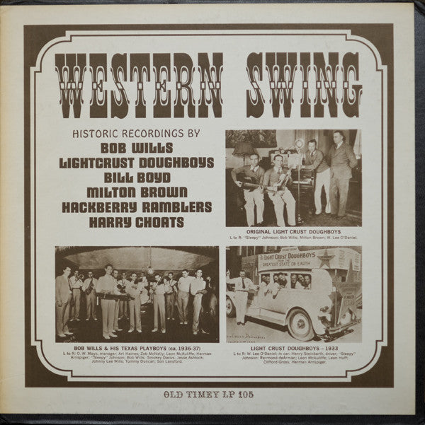 Various : Western Swing (Historic Recordings) (LP, Comp)