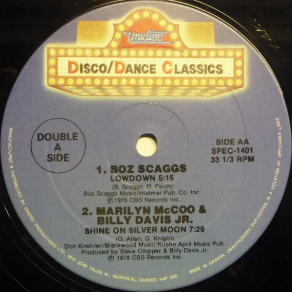 The Weather Girls / Boz Scaggs / Marilyn McCoo & Billy Davis Jr. : It's Raining Men / Lowdown / Shine On Silver Moon (12", Blu)