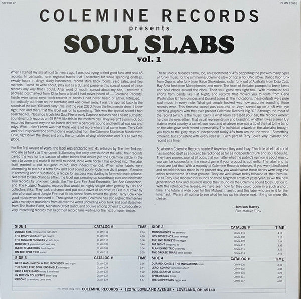 Various : Soul Slabs Vol. 1 (2xLP, Comp, RE)