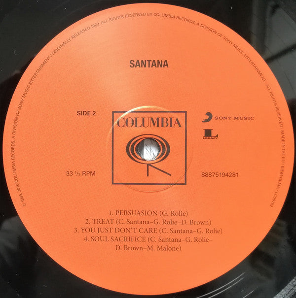 Santana : Santana (LP, Album, RE, 180)