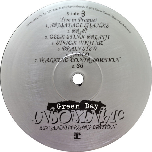 Green Day : Insomniac (LP, Album, RE, Mad + LP, S/Sided, Etch + Dlx, Ltd,)