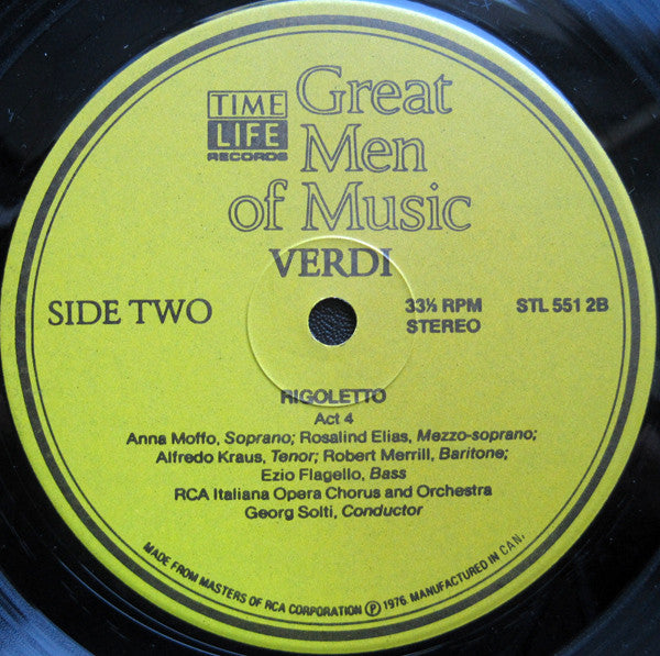 Giuseppe Verdi : Great Men Of Music (4xLP, Album, Comp + Box)