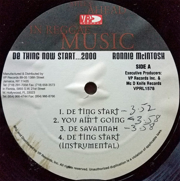 Ronnie McIntosh : De Thing Now Start ... 2000 (LP, Album)