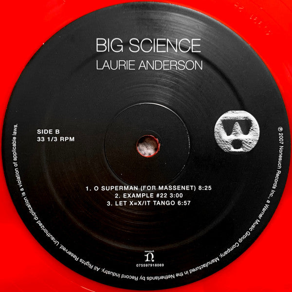 Laurie Anderson : Big Science (LP, Album, RE, RM, Red)