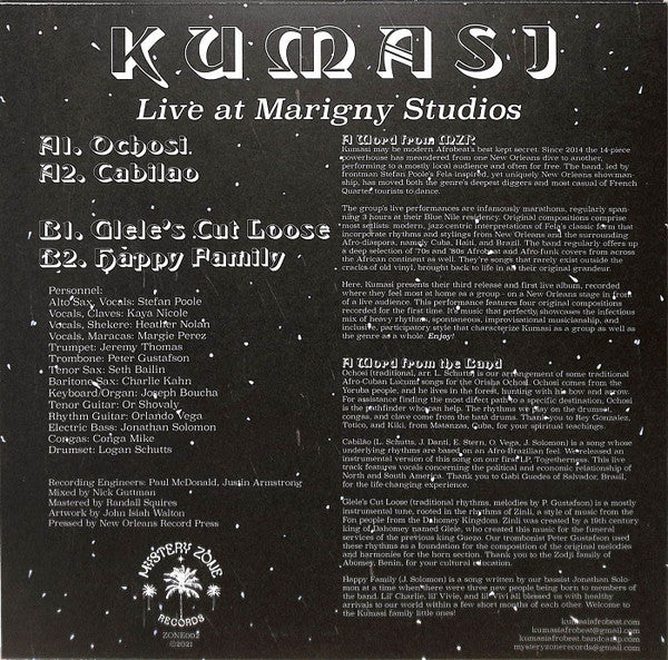 Kumasi : Live at Marigny Studios (LP, Album)