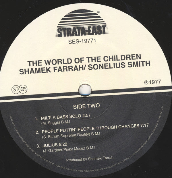 Shamek Farrah & Sonelius Smith : The World Of The Children (LP, Album, RE, RM)
