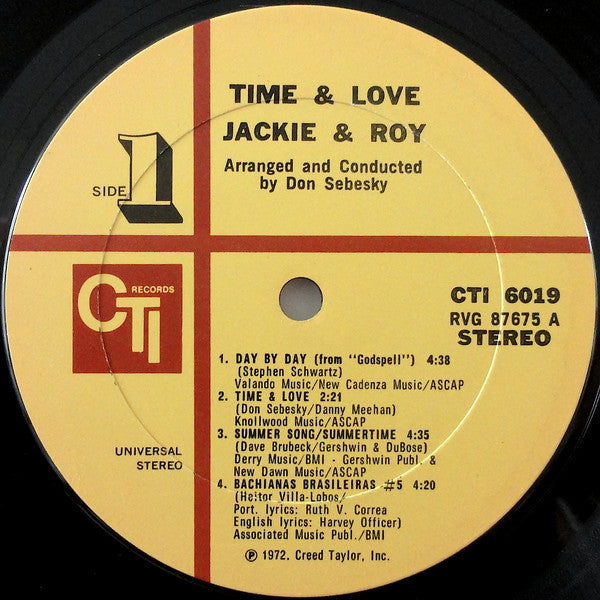 Jackie & Roy : Time & Love (LP, Album, Gat)