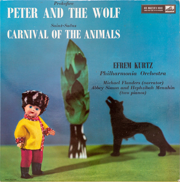 Sergei Prokofiev, Camille Saint-Saëns - Efrem Kurtz Conducting The Philharmonia Orchestra : Peter And The Wolf / Carnival Of The Animals (LP, Mono)