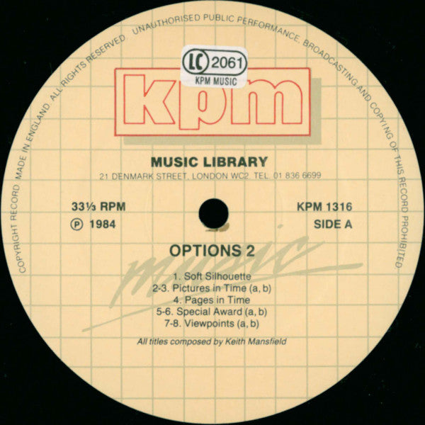 Keith Mansfield : Options 2 (LP)