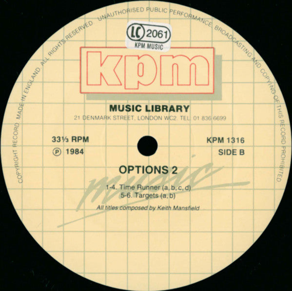 Keith Mansfield : Options 2 (LP)