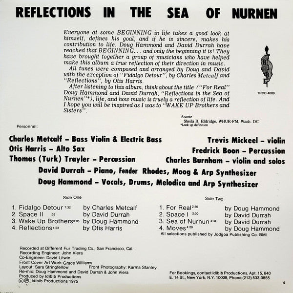 Doug Hammond & David Durrah : Reflections In The Sea Of Nurnen (LP, Album, RE)