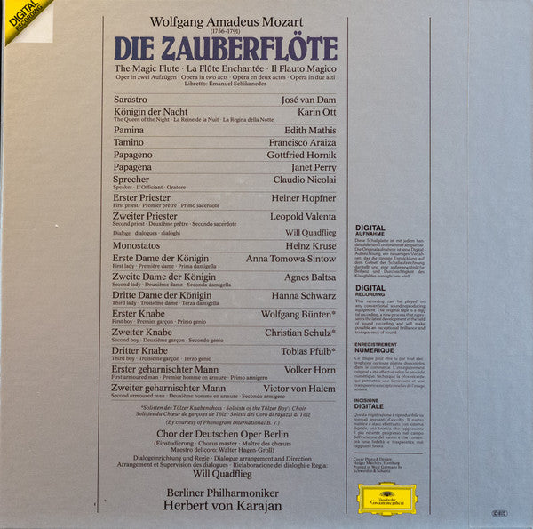 Wolfgang Amadeus Mozart, Herbert Von Karajan : Die Zauberflöte (3xLP, Dig + LP, Maxi, Mono + Box, Ltd)