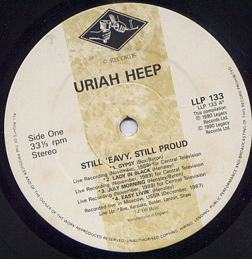 Uriah Heep : Still 'eavy, Still Proud Two Decades Of Uriah Heep (LP, Comp)