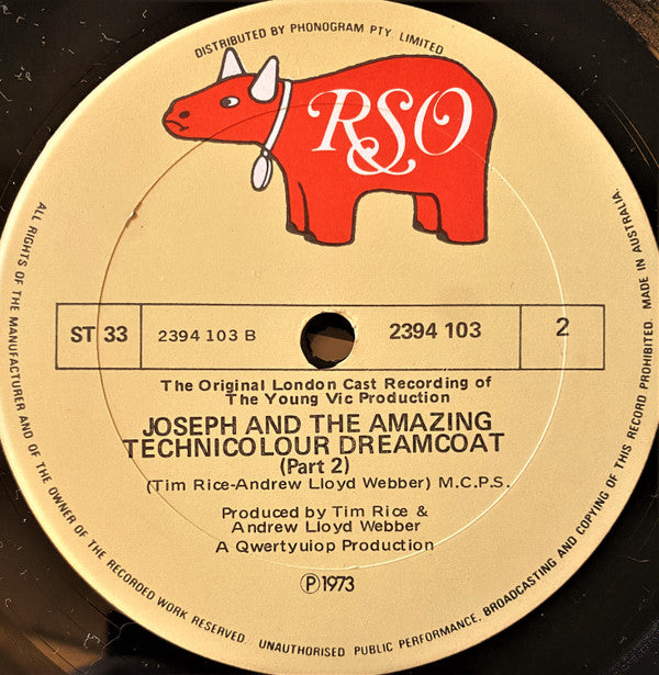 Andrew Lloyd Webber And Tim Rice : Joseph And The Amazing Technicolor Dreamcoat (LP, Album)