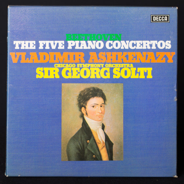 Ludwig van Beethoven, Vladimir Ashkenazy, The Chicago Symphony Orchestra, Georg Solti : The Five Piano Concertos (4xLP + Box)
