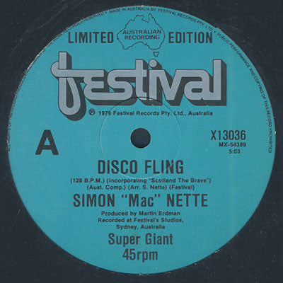 Simon "Mac" Nette : Disco Fling (12", Ltd)