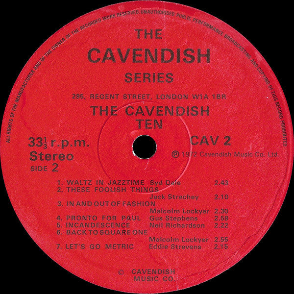 The Cavendish Ten : Cavendish Series 2 (LP)