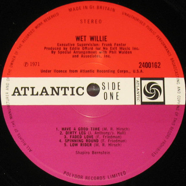 Wet Willie : Wet Willie (LP, Album)