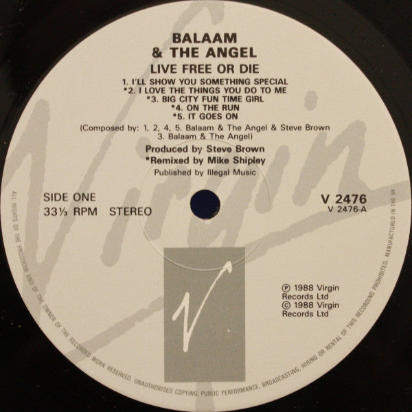 Balaam And The Angel : Live Free Or Die (LP, Album)