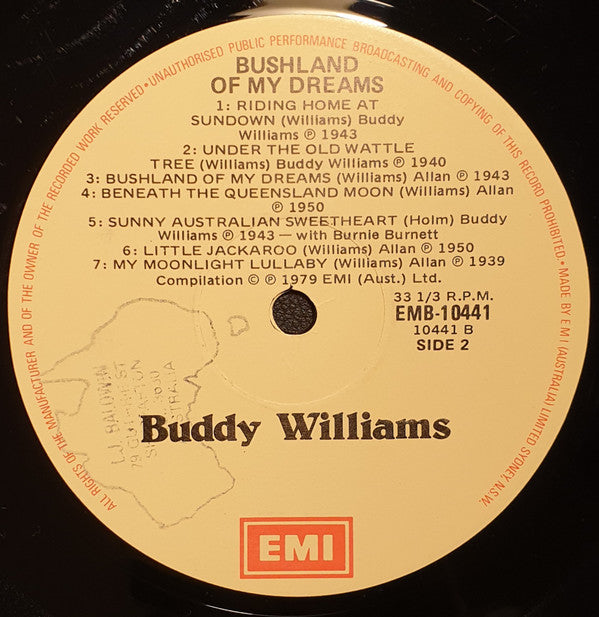 Buddy Williams (2) : Bushland Of My Dreams (LP, Comp)