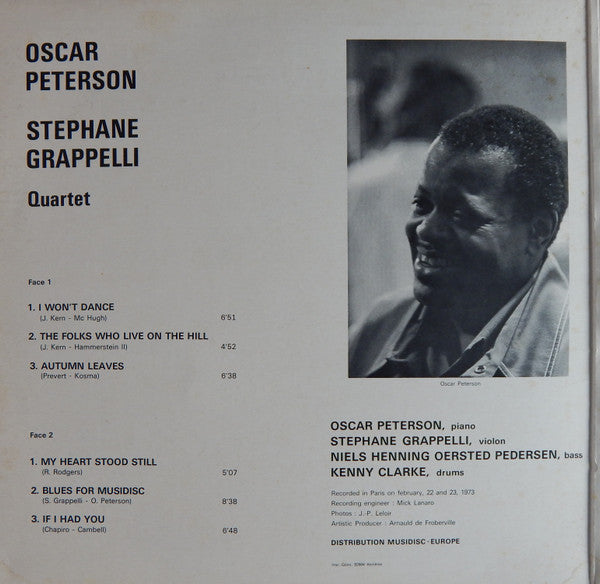 Oscar Peterson - Stephane Grappelli Quartet* : Oscar Peterson - Stephane Grappelli Quartet Vol. 2 (LP, Album, Gat)