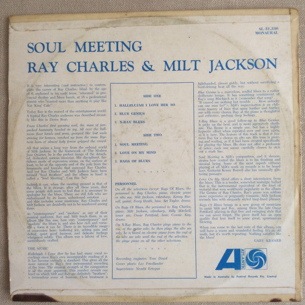 Ray Charles, Milt Jackson : Soul Meeting (LP, Mono, Fli)