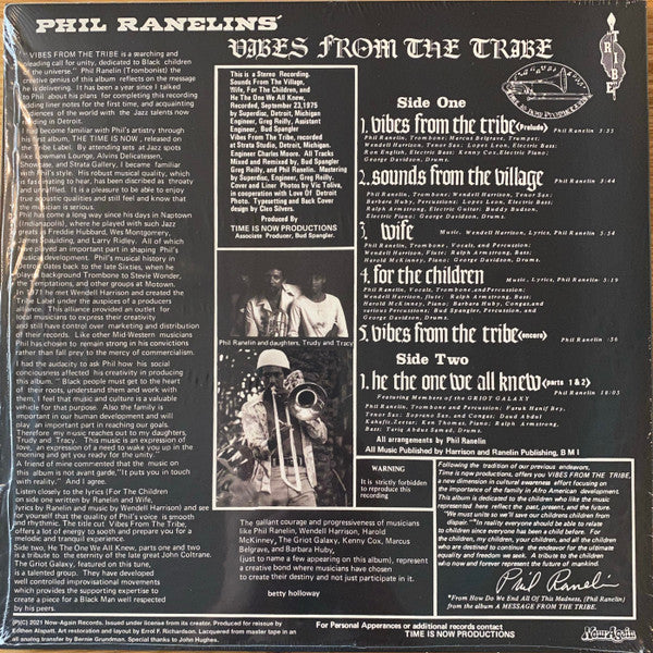 Phil Ranelin : Vibes From The Tribe (LP, Album, RE, RM)