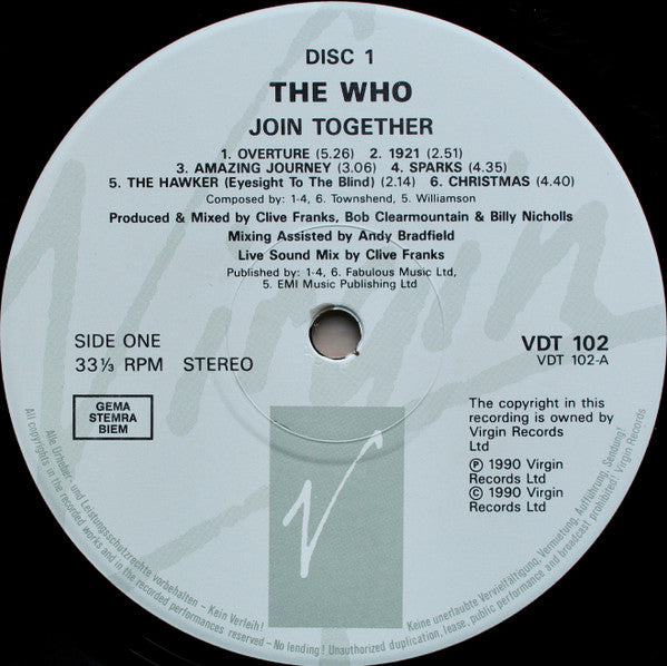The Who : Join Together (3xLP, Album + Box)