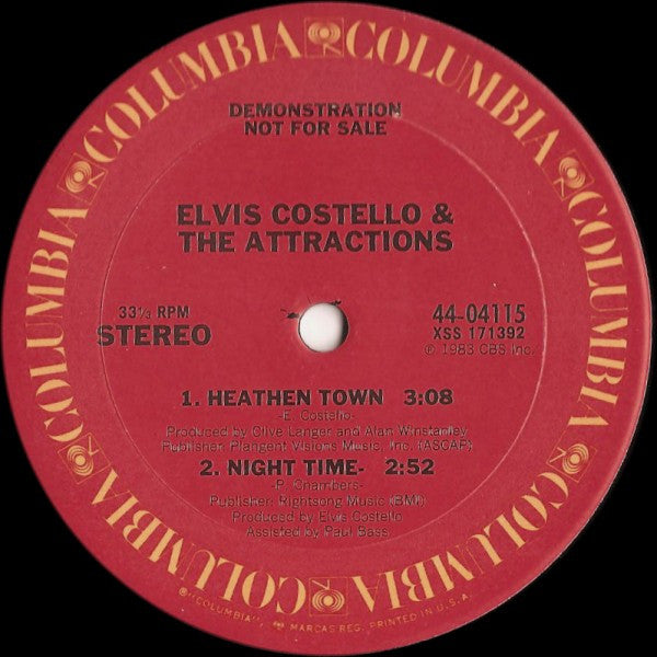 Elvis Costello And The Attractions* : Everyday I Write The Book (12", Single, Promo, Pit)