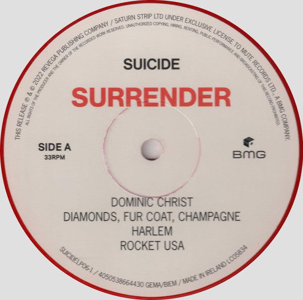 Suicide : Surrender (2xLP, Comp, Ltd, Red)