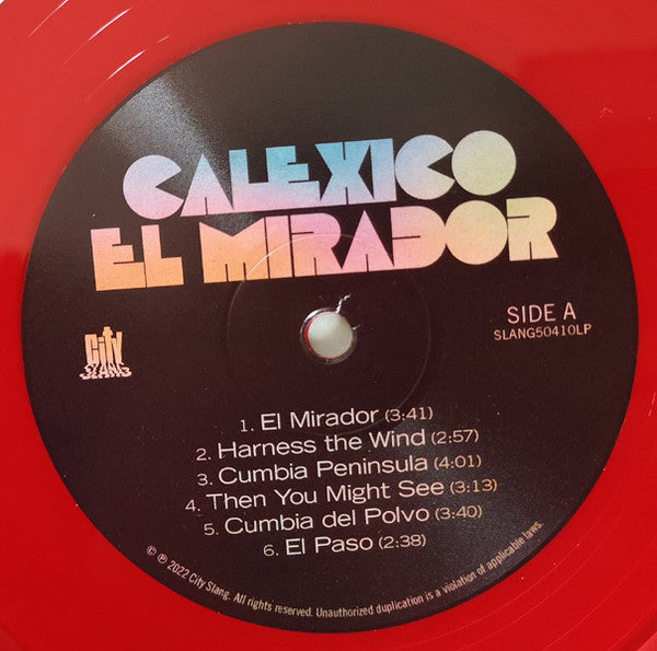 Calexico : El Mirador (LP, Album, Ltd, Red)