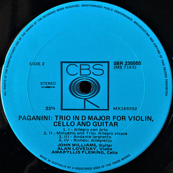 John Williams (7), Niccolò Paganini, Joseph Haydn : Paganini: Guitar Trio - Haydn: Guitar Quartet (LP, Album)