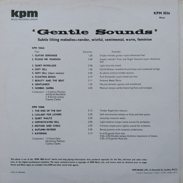 Various : Gentle Sounds (LP)