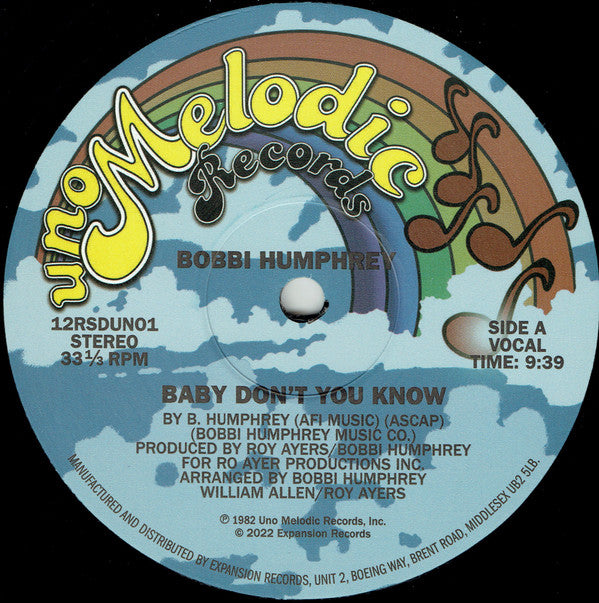 Bobbi Humphrey : Baby Don't You Know (12", Single, Ltd, Num, RE)