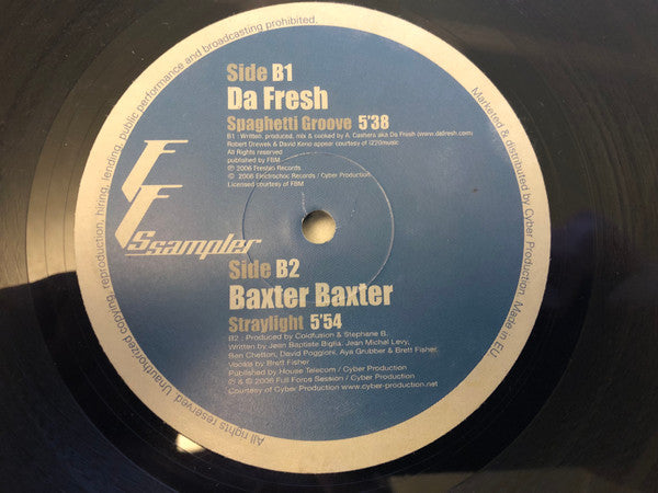 Alex Orion, Da Fresh, Baxter Baxter : Full Force Sampler Session Ep (12")