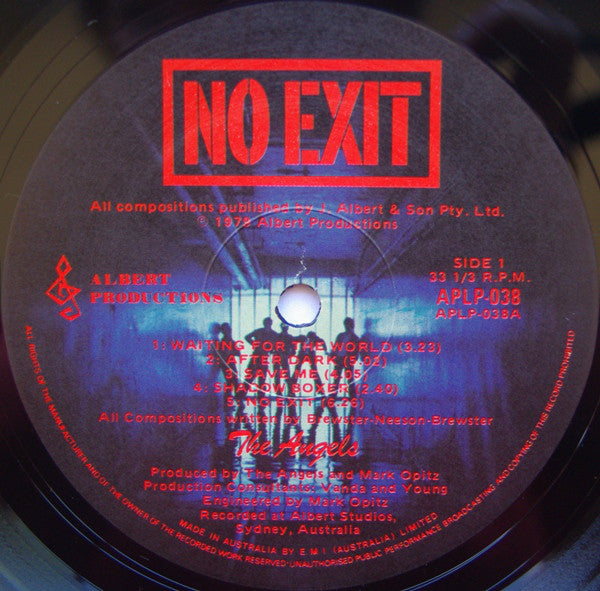 The Angels : No Exit (LP, Album, Gat)