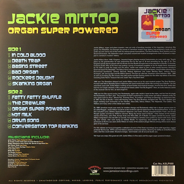 Jackie Mittoo : Organ Super Powered (LP, Comp)