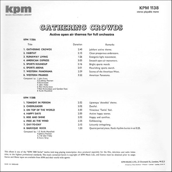 Various : Gathering Crowds (LP)